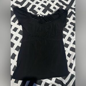 Moa Moa Black Milkmaid Top
